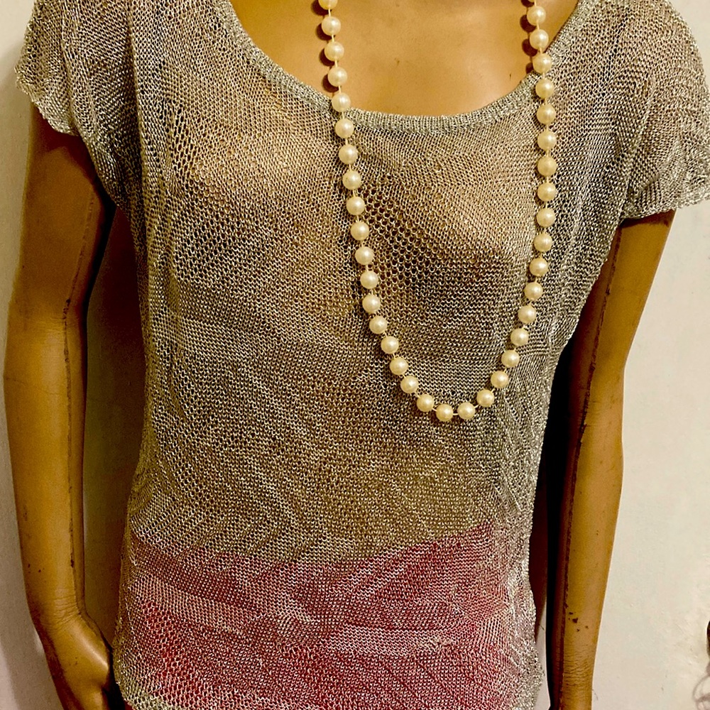 Missoni Silver Sheer Top